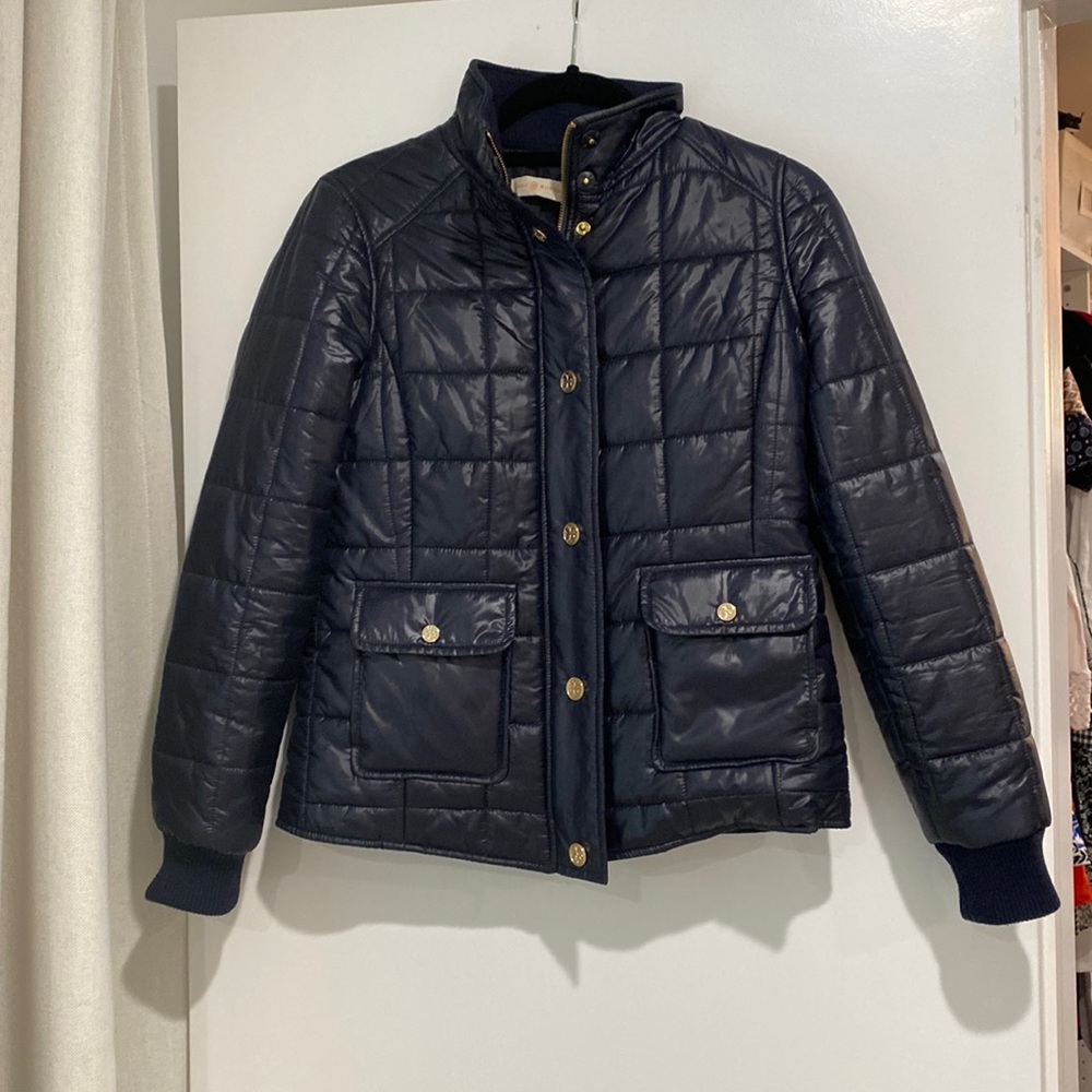 Tory Burch XS Navy Puffer Jacket